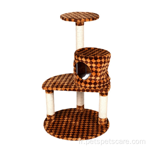 Grand meuble pour chat en sisal en peluche